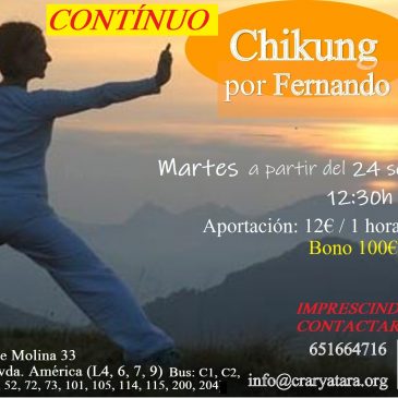 Chikung por Fernando Quinzaños / martes a partir del 24 septiembre incl. 12:30h-13:30h, Cr7 Fitness