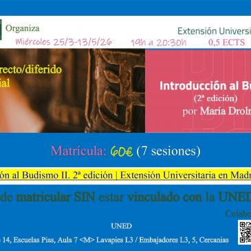 Introducción al Budismo II (vacuidad) (2ª ed) UNED / 25/3-13/5/26